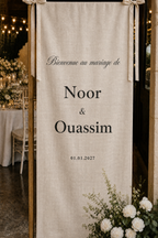 PANNEAU TEXTILE PERSONNALISÉ – BIENVENUE & ÉVÉNEMENTS